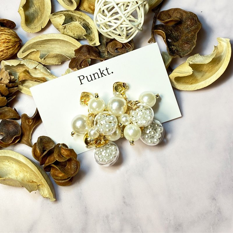 Punkt. - 0002 海玻璃耳環 - 耳環/耳夾/耳骨夾 - 玻璃 