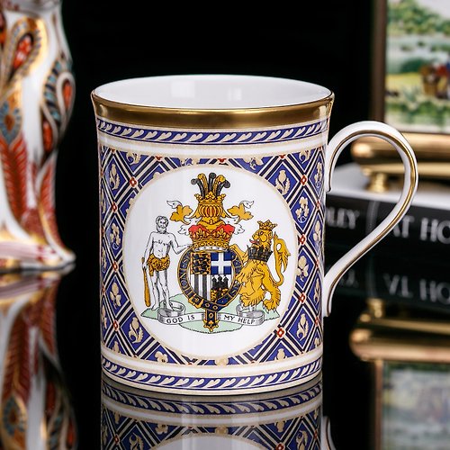 擎上閣裝飾藝術 英國製Spode王者之風2002年限量骨瓷女王紀念年度生日茶杯馬克杯