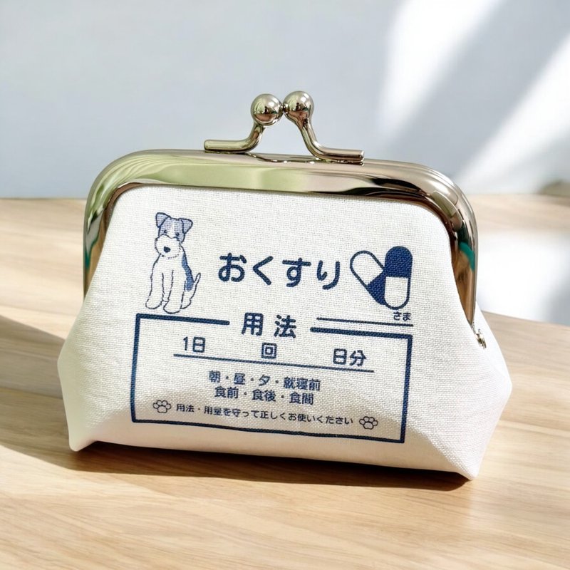 Made-to-order Palm-sized clasp Wire Fox Terrier dog clinic coin purse Medicine - เย็บปัก/ถักทอ/ใยขนแกะ - ผ้าฝ้าย/ผ้าลินิน 