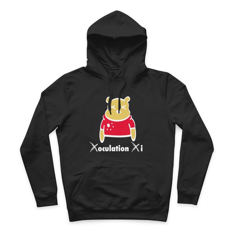 XXベア：XXユアアイズ-ブラック-フード付きTシャツ - トップス ユニセックス - コットン・麻 ブラック