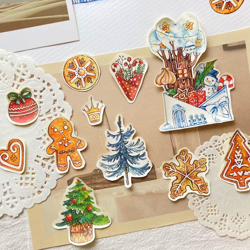 Merry Christmas Stickers Set - Stickers - Other Materials Multicolor