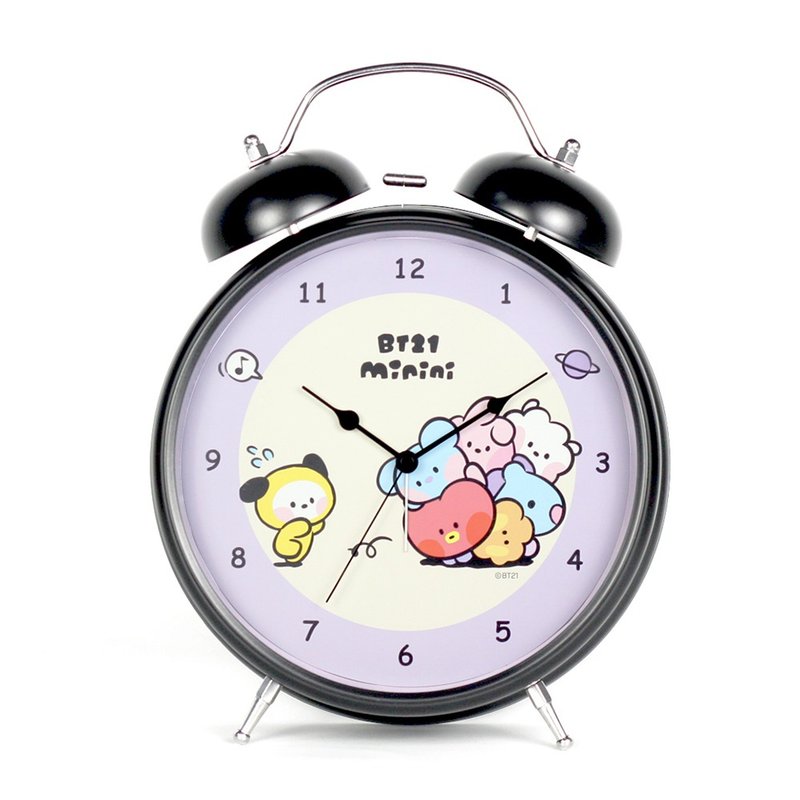 官方授權 l BT21 minini 超大打鈴鬧鐘 - 時鐘/鬧鐘 - 其他金屬 黑色