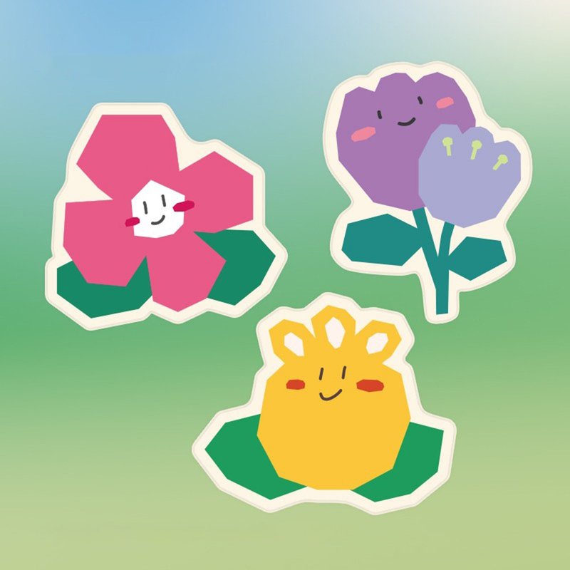 春の花イラストかわいいマウスパッド布マウスパッド - マウスパッド - ゴム 