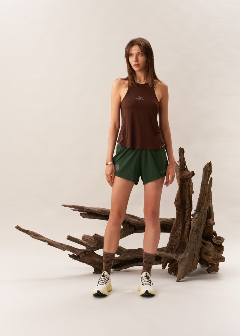 【UPPERVOID】VALA Women's running vest coffee - ชุดชั้นในกีฬาผู้หญิง - วัสดุอื่นๆ สีนำ้ตาล