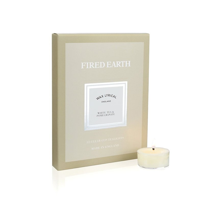 英倫蠟燭FIRED EARTH系列 白茶與柚子 12入小蠟燭 - 香氛蠟燭/燭台 - 壓克力 