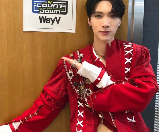 NCT テン エンヒェン ピック 血流シルバーブラック イヤリング