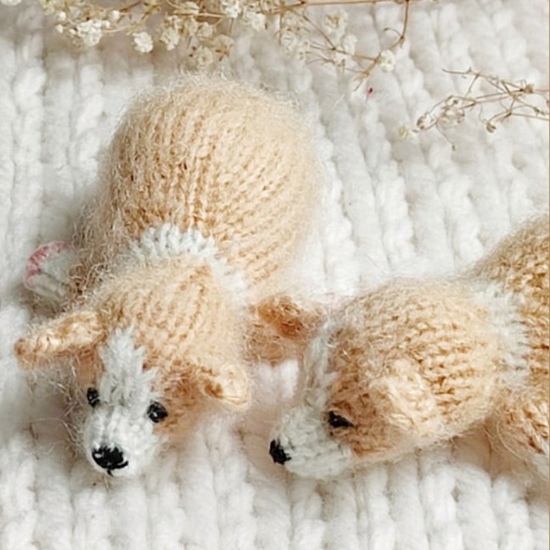 Corgi knitting pattern Amigurumi dog pattern. English and Russian PDF. - 手工藝教學/工具書 - 其他材質 