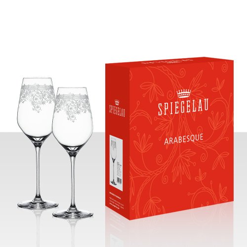 Spiegelau 台灣總代理 【Spiegelau】 Arabesque雕花白酒杯500ml-2入組