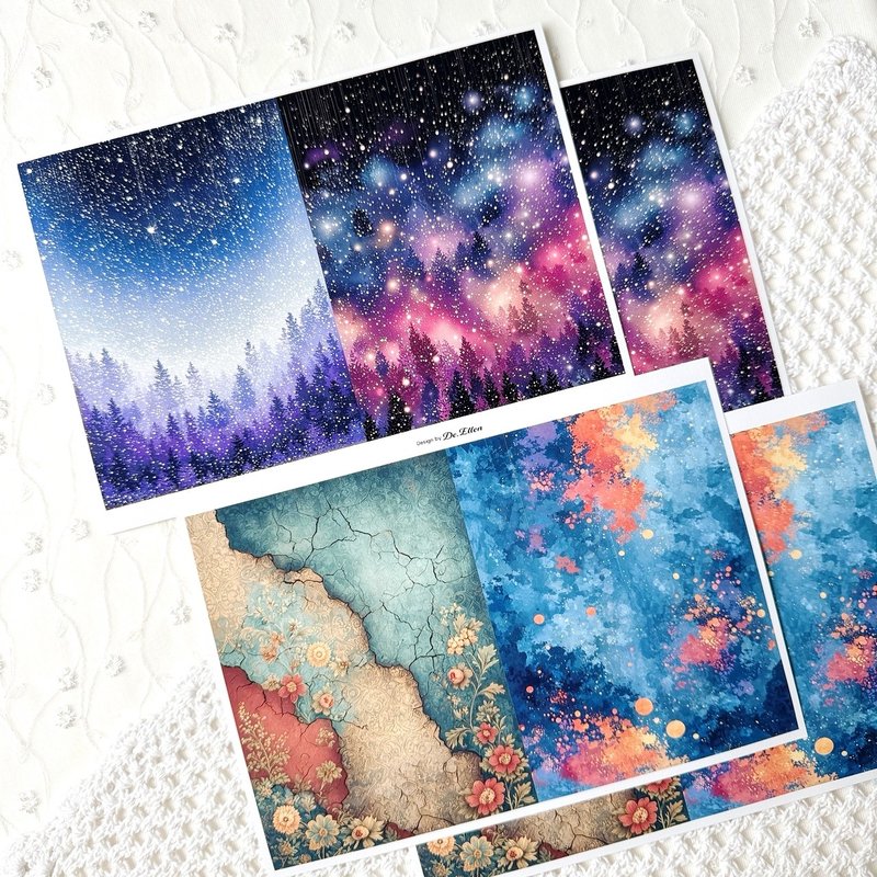 Z596 - a variety of background - 貼紙 - 紙 