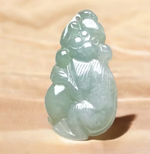 瓔珞珠寶盒 E.L.Jewelry Box 【好彩頭】冰種飄綠翡翠猴子項鍊 | 天然緬甸玉A貨翡翠 | 送禮