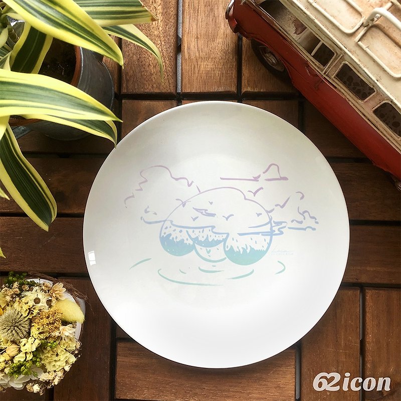 Dust Particle Group - Sanjing-8 Bone Porcelain Plate - Small Plates & Saucers - Porcelain Multicolor