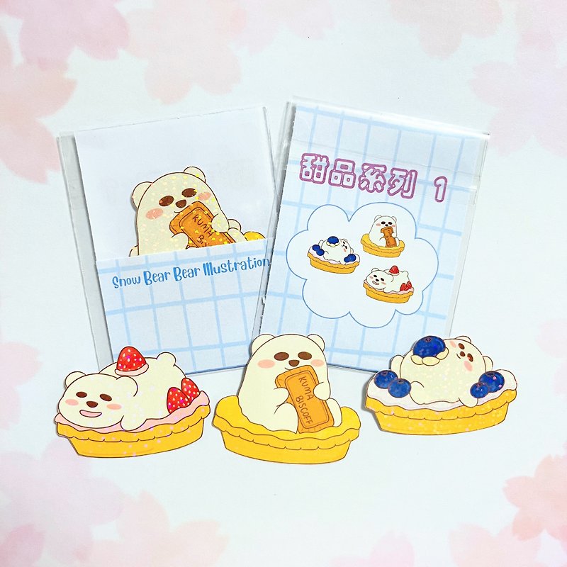 【Snow Bear Bear Foodie Series】 Dessert Series Two Stickers Set - Stickers - Paper Multicolor