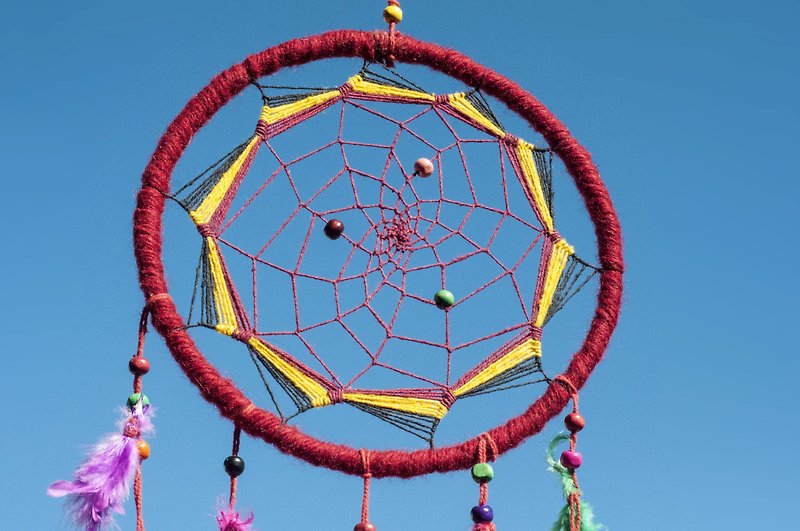 National wind hand-woven cotton Linen South American dream catcher charm dream Cather-Mandala Mandala - ของวางตกแต่ง - ขนแกะ หลากหลายสี