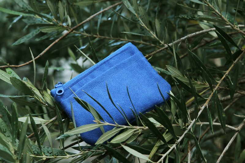 Chez. Small Things Series Zero-Zero Buckle-Royal Blue - กระเป๋าใส่เหรียญ - เส้นใยสังเคราะห์ สีน้ำเงิน