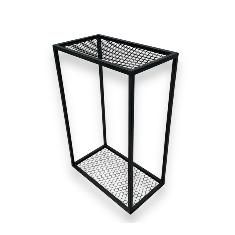 Perforated mesh rack. Storage rack. Metal rack. Storage rack. Mesh rack. Industrial style rack. - Items for Display - Other Metals Black