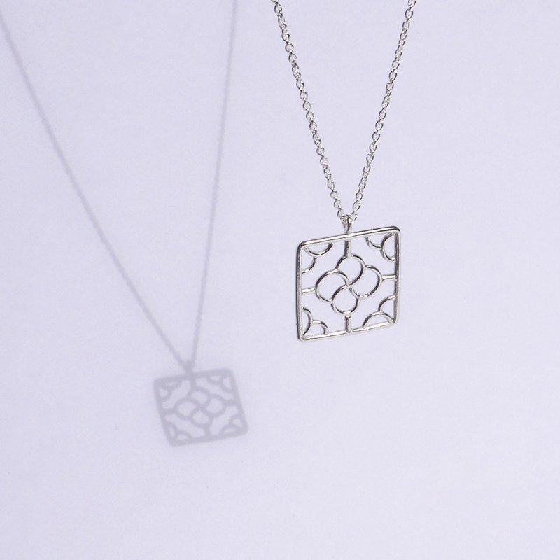 迷幻項鍊/短鍊/純銀/窗花系列 - 項鍊 - 純銀 銀色