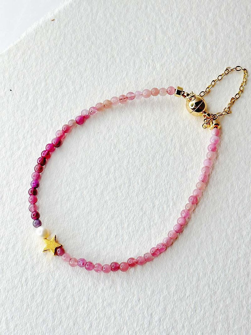 Meowflat Light Jewelry-Colorful Tourmaline Bracelet-Change the Magnetic Field to Start Lucky Fortune 002 - Bracelets - Semi-Precious Stones Multicolor