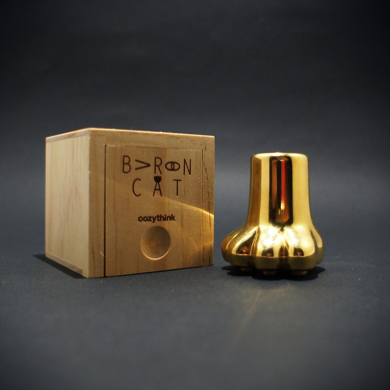 Baron Cat Pen Stand & Sealing Wax Chapter / 輝熠 / Golden - ตราปั๊ม/สแตมป์/หมึก - โลหะ สีทอง