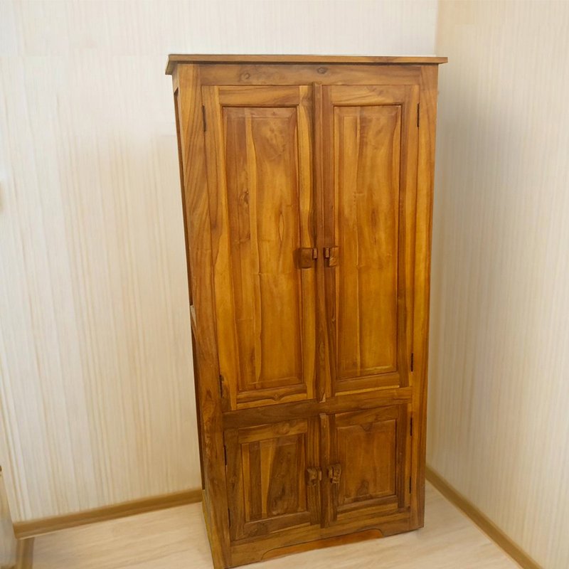 【吉迪市100%全柚木家具】UNC1-48A 柚木復古書櫃 收納櫃 衣櫃 - 書架/書擋 - 木頭 咖啡色