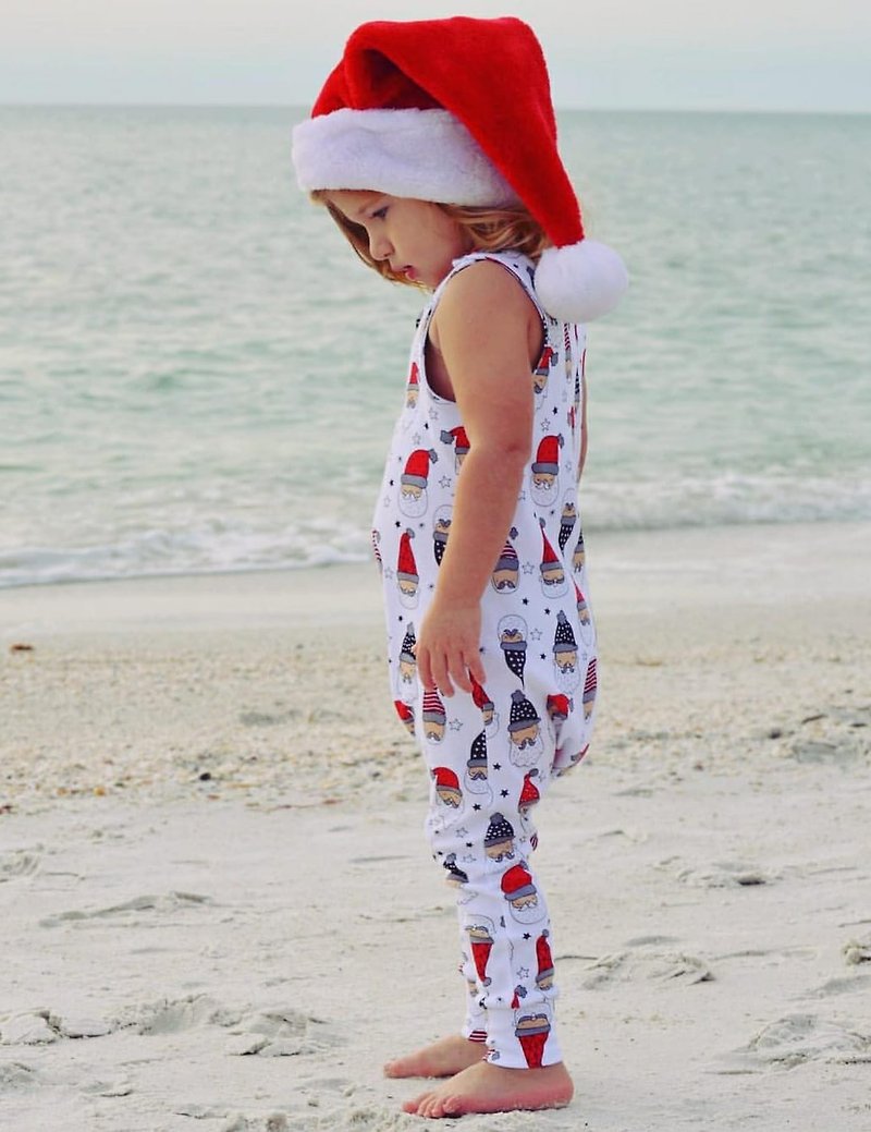 Christmas baby girl outfit, , Christmas baby bo outfit, Christmas kids romper - Onesies - Cotton & Hemp Multicolor