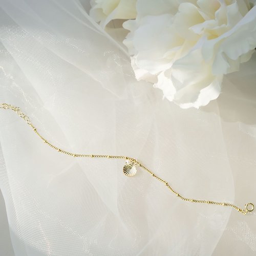 Beau Jewelry <Beau 輕珠寶>14K包金手鍊-貝殼(天然珍珠) - 海底的浪漫