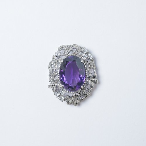 FRAVO 法寶水晶 魔女之鏡|紫水晶 智慧 招貴人 寶石項鍊 925純銀