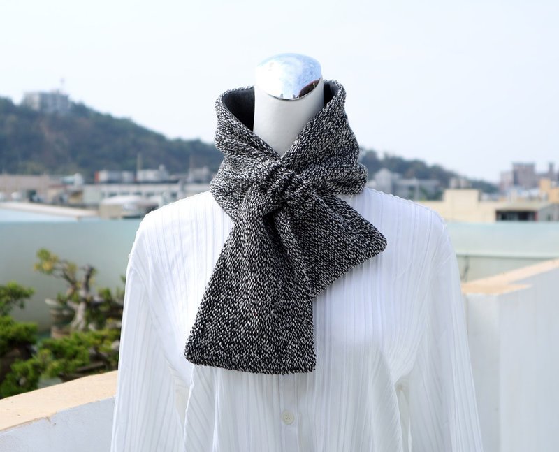 Adjustable short scarf. Scarf warm scarf double-sided two-color double-sided two-color adult and children are suitable - ผ้าพันคอถัก - ผ้าฝ้าย/ผ้าลินิน 