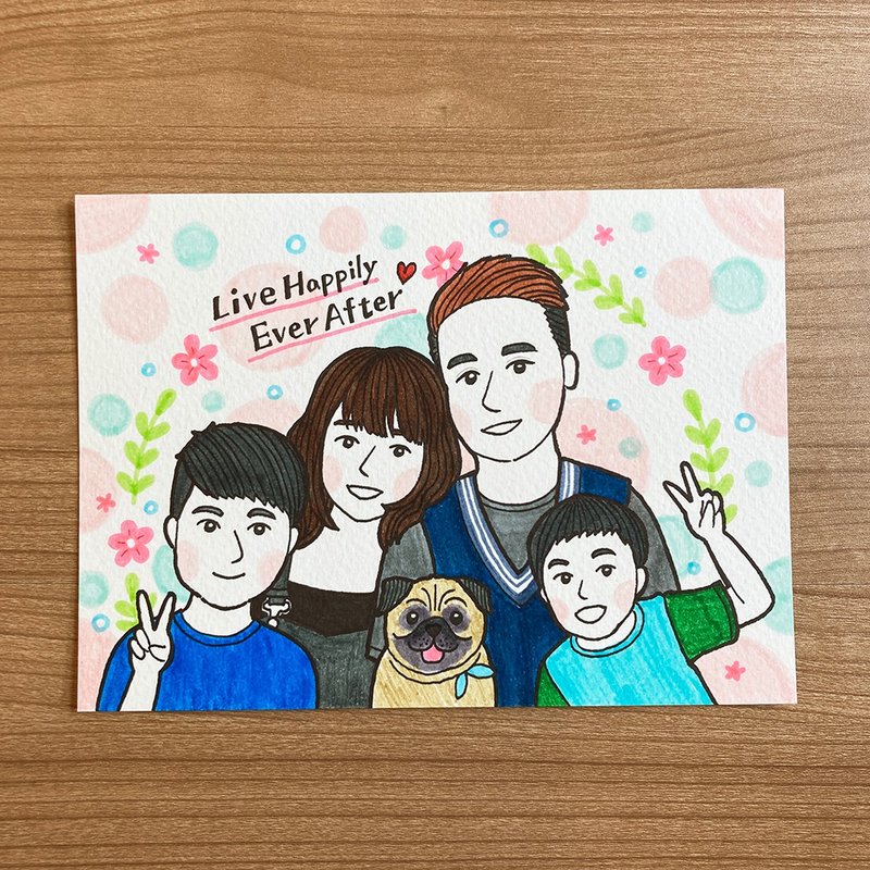 翡翠風フェイスペインティング・オーダーメイド - 似顔絵 - 紙 多色