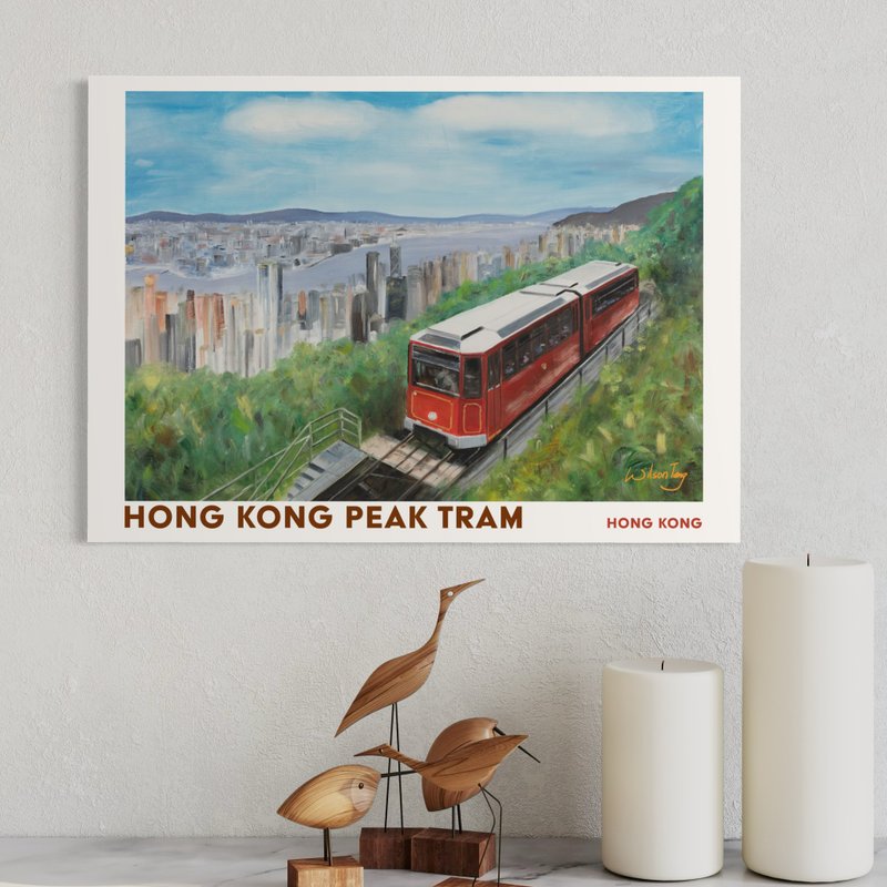 WIT003 Hong Kong Peak Tram, 2022 (Poster 50cm x 70cm) - Posters - Paper Blue