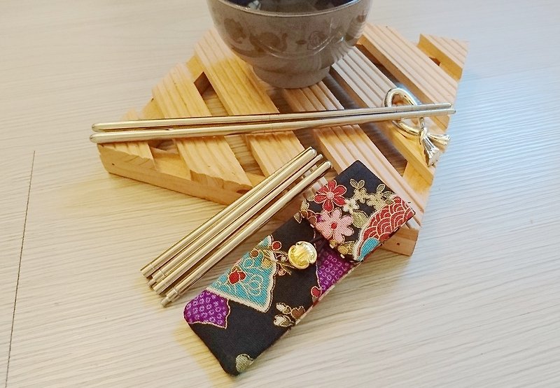 環保餐具收納袋 環保筷套 餐具組 折筷組 - 餐具/刀叉湯匙 - 棉．麻 多色