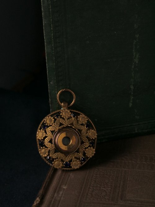 鑲珹古董珠寶 1820s 法國 波旁復辟時期 配方合金向日葵望遠鏡