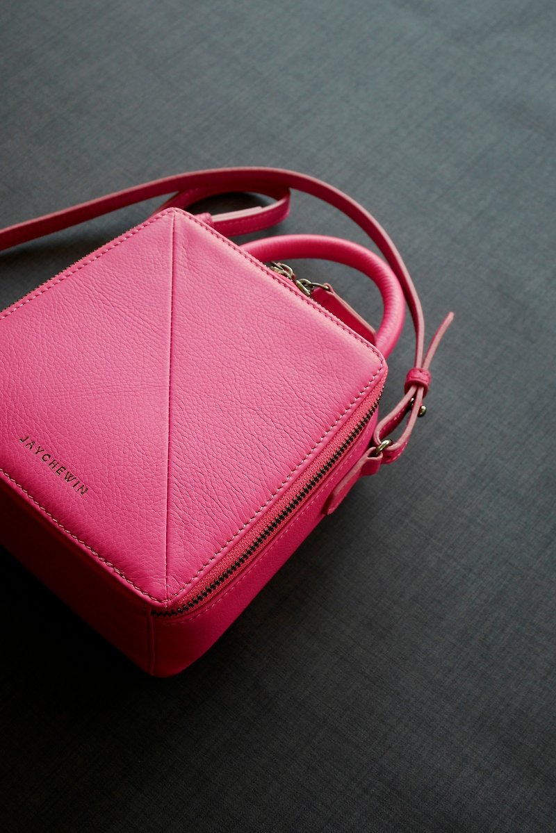 Butter Crossbody Bag in Hot Pink - Backpacks - Genuine Leather Pink