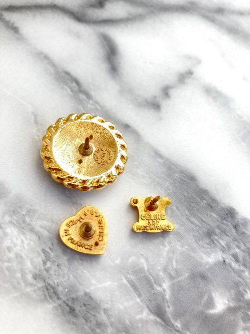 ◆CELINE　ヴィンテージピンバッチ CELINE - CELINE ヴィンテージ ピンブローチ ゴールド セリーヌ 刻印