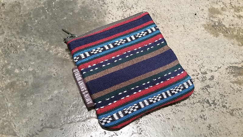 AMIN'S SHINY WORLD handmade custom woven national wind patterns change was small package - Wallets - Cotton & Hemp Multicolor