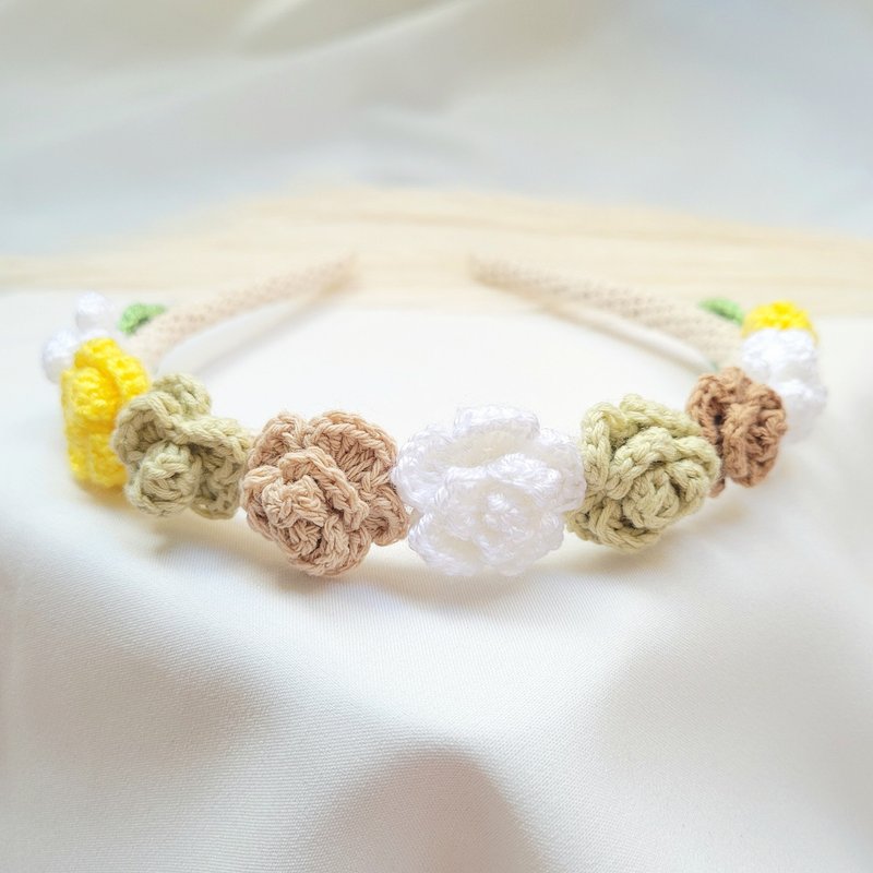 Flower lover braided headbands for adults - Hair Accessories - Polyester White