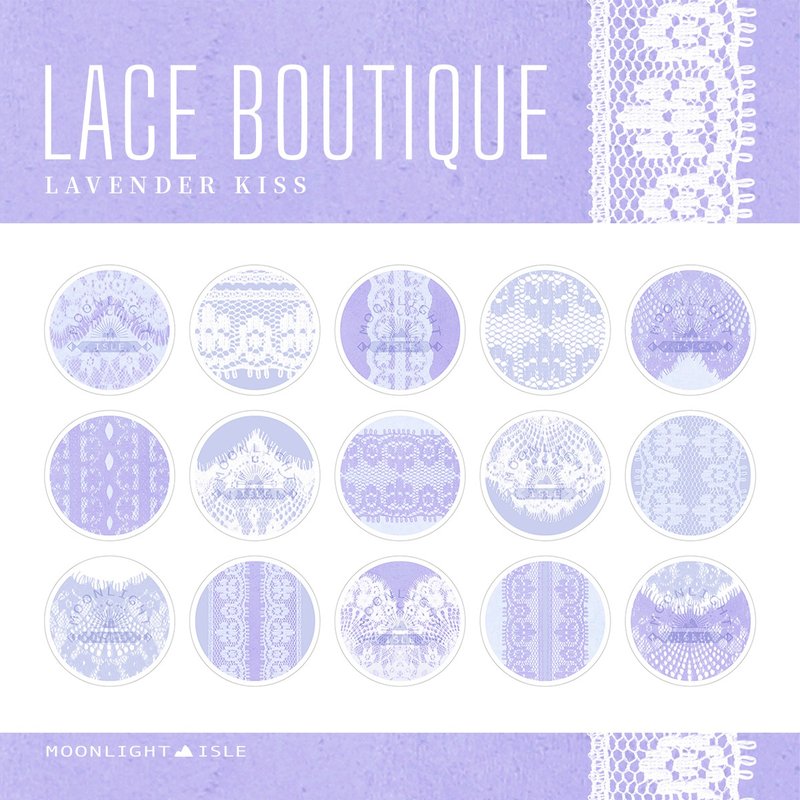 Lace Boutique薰衣草之吻 |紫色浪漫蕾絲花邊IG精選限動圖示|數位 - 電腦手機桌布/貼圖/App 圖示 - 其他材質 