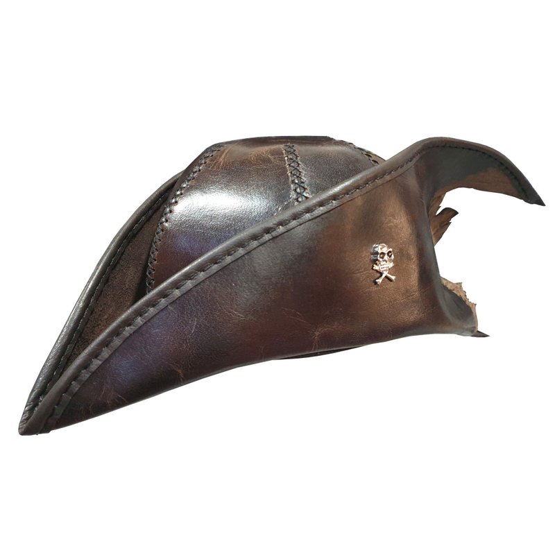 Bloodbone 3 Hunter Leather Hat Brown - 帽子 - 真皮 咖啡色