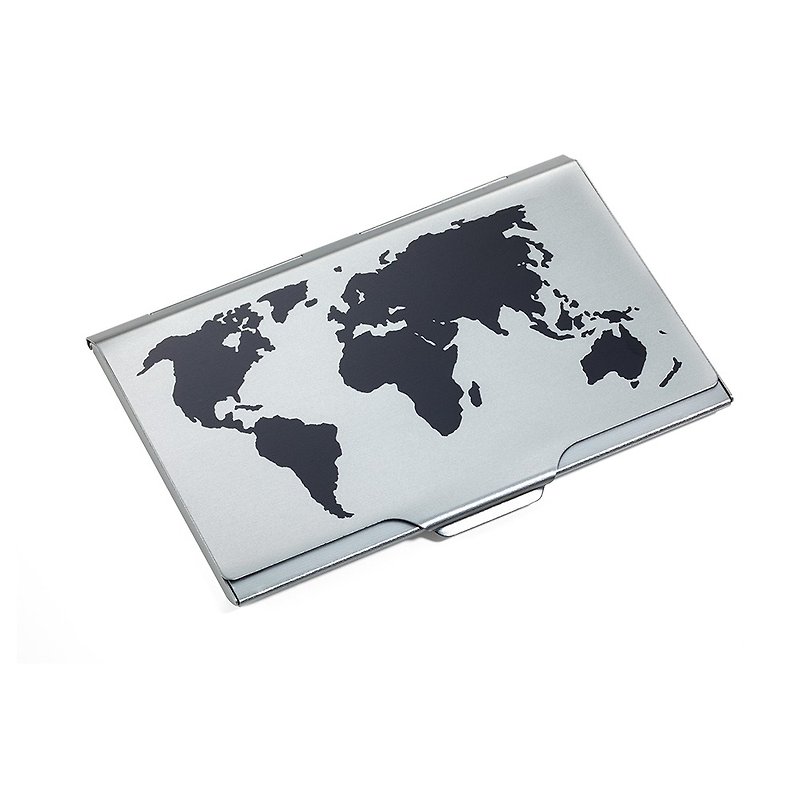 世界地圖輕巧名片夾(鈦色) - 卡片套/卡片盒 - 其他金屬 灰色