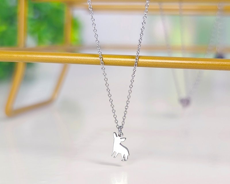 迷你吉娃娃項鍊(小朋友可戴) -迷你動物剪影系列 - 項鍊 - 不鏽鋼 銀色