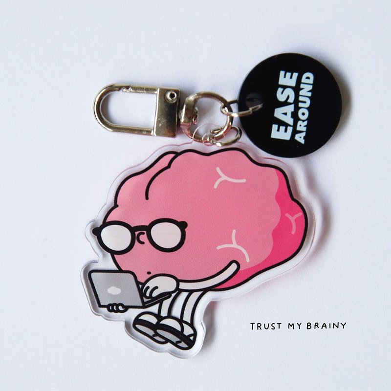 KEYCHAIN - TRUST MY BRAINY - 鑰匙圈/鑰匙包 - 壓克力 多色