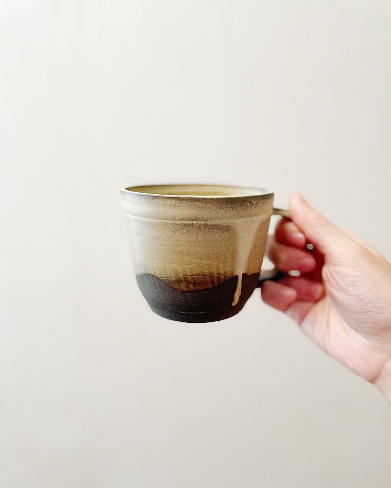 セラミックハンドメイド|ブラウンコーヒーカップ - グラス・コップ - 陶器 ブラウン