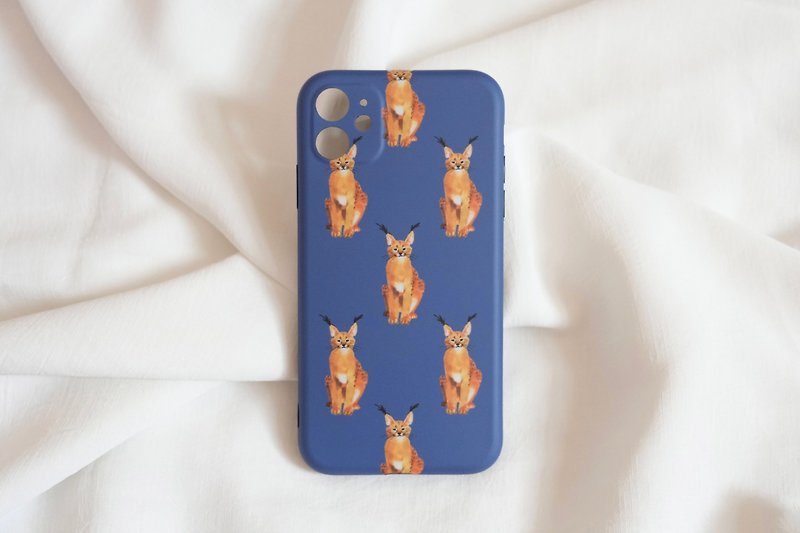Lynx navy blue matte phone case - Phone Cases - Plastic Blue
