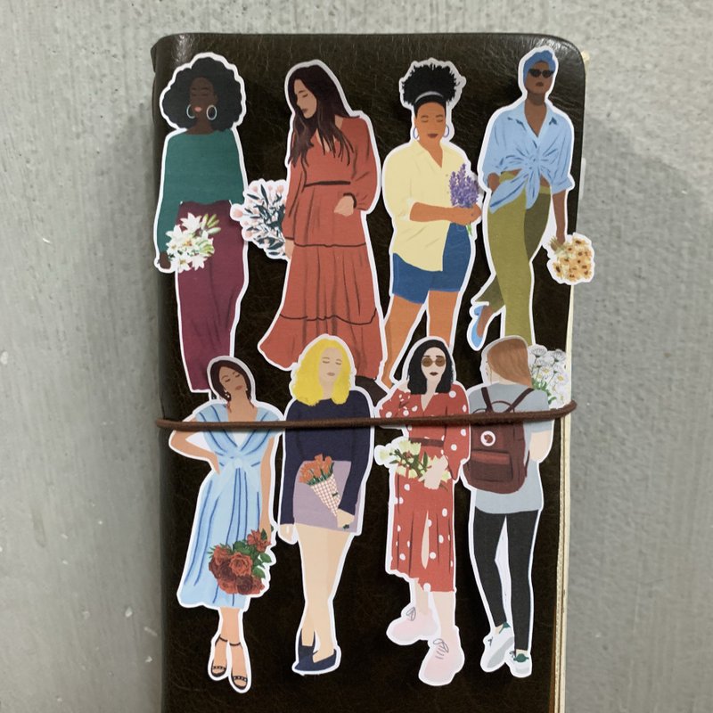 Spring Girls Sticker - 貼紙 - 紙 