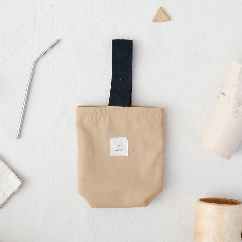 Insulated canvas beverage bag - Khaki - ถุงใส่กระติกนำ้ - ผ้าฝ้าย/ผ้าลินิน สีกากี