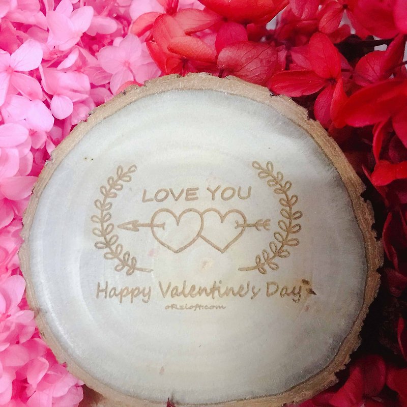 Valentine's day coasters - ของวางตกแต่ง - ไม้ สีนำ้ตาล