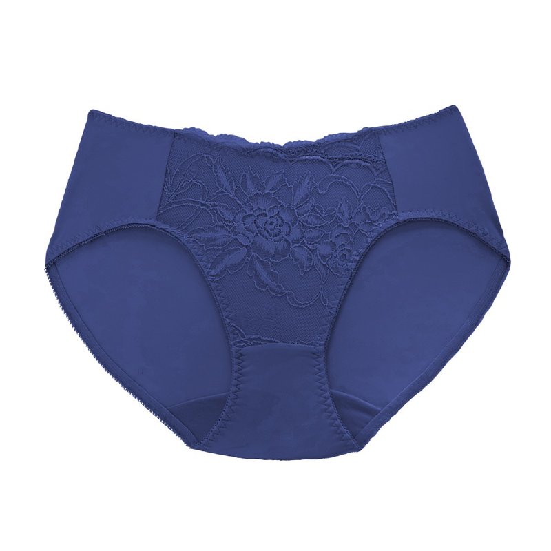 【玳蕾綺】 女王峰花卉蕾絲小褲-霸氣藍 - 女內衣褲 - 尼龍 藍色