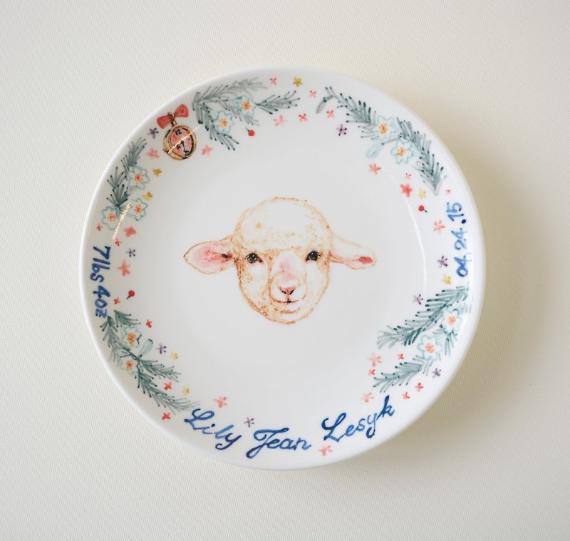 手繪7吋蛋糕盤 餐盤-訂製專屬圖案 客製化 - 小碟/醬油碟 - 瓷 多色