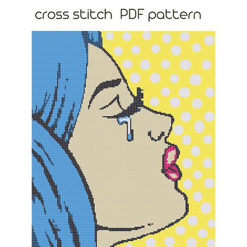 NaraXstitch patterns 十字繡圖案 Pop art cross stitch pattern, Funny embroidery, Instant download /28/