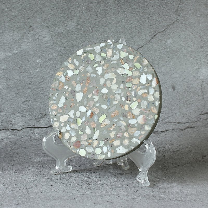 水泥泥作 Concrete－水泥墊 磨石子 隔熱墊 水泥質感 - 公仔模型 - 水泥 灰色