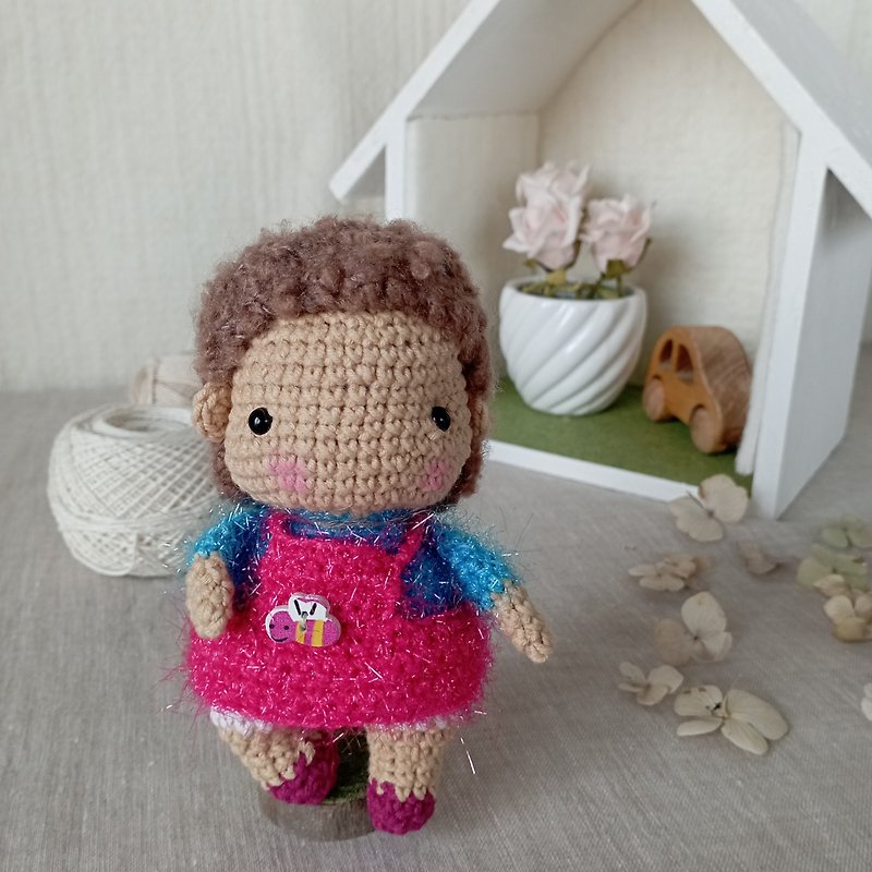 Amigurumi doll Crochet doll Knitted dyed doll Cotton doll - ตุ๊กตา - ผ้าฝ้าย/ผ้าลินิน หลากหลายสี